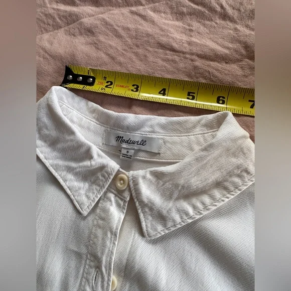 MADEWELL Lusterweave Hartfield Cropped Tencel Button Down Shirt | Womens S - Picture 8 of 12